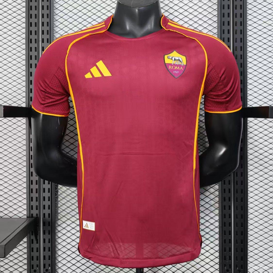 Camiseta de fútbol Roma 2025/26 LOCAL MANGA CORTA VERSION JUGADOR